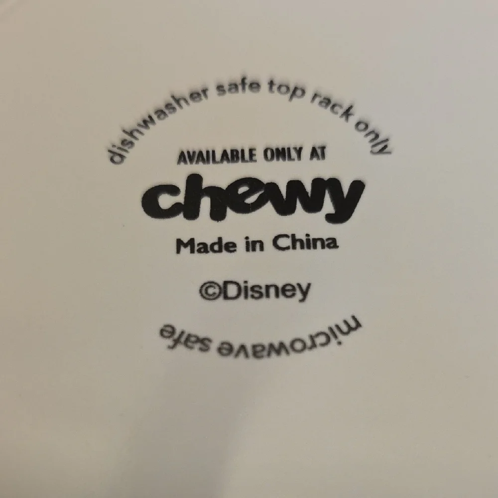 Disney Mickey Mouse Ceramic Dish Cat Or Dog Feed Bowl